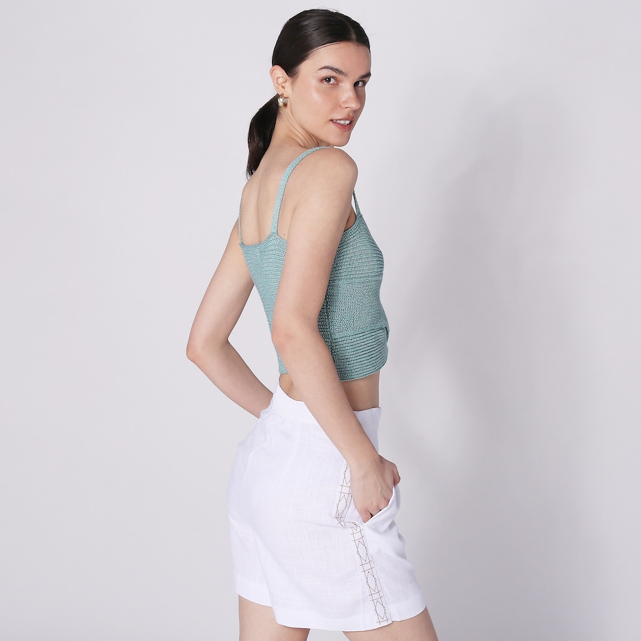 Image 248402_ALTMORE1.jpg, Product 248-402 / Price $19.33, Aggel Knitwear Cotton Lurex Ribbed Cropped Top from Aggel on TSC.ca's Fashion department