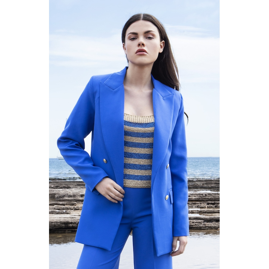 Image 248406_ROY.jpg, Product 248-406 / Price $49.33, Aggel Knitwear Stretch Blazer With Knitted Details from Aggel on TSC.ca's Fashion department