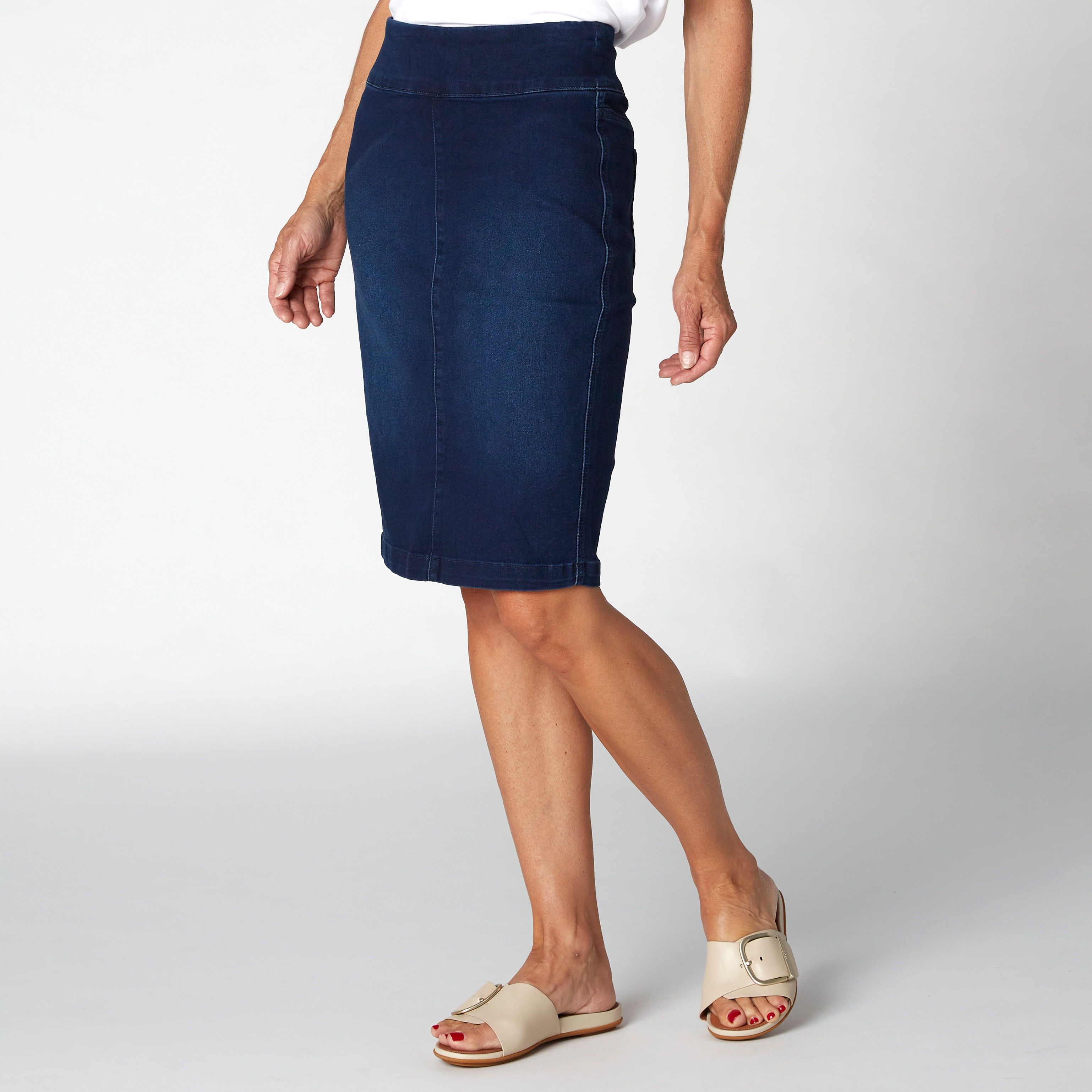 Diane Gilman From The Vault Comfort Waist Denim Skirt