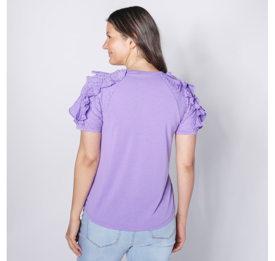 Image 248537_ALTMORE1.jpg, Product 248-537 / Price $29.33, Diane Gilman Eyelet Puff Sleeve Top from DG2 by Diane Gilman on TSC.ca's Fashion department