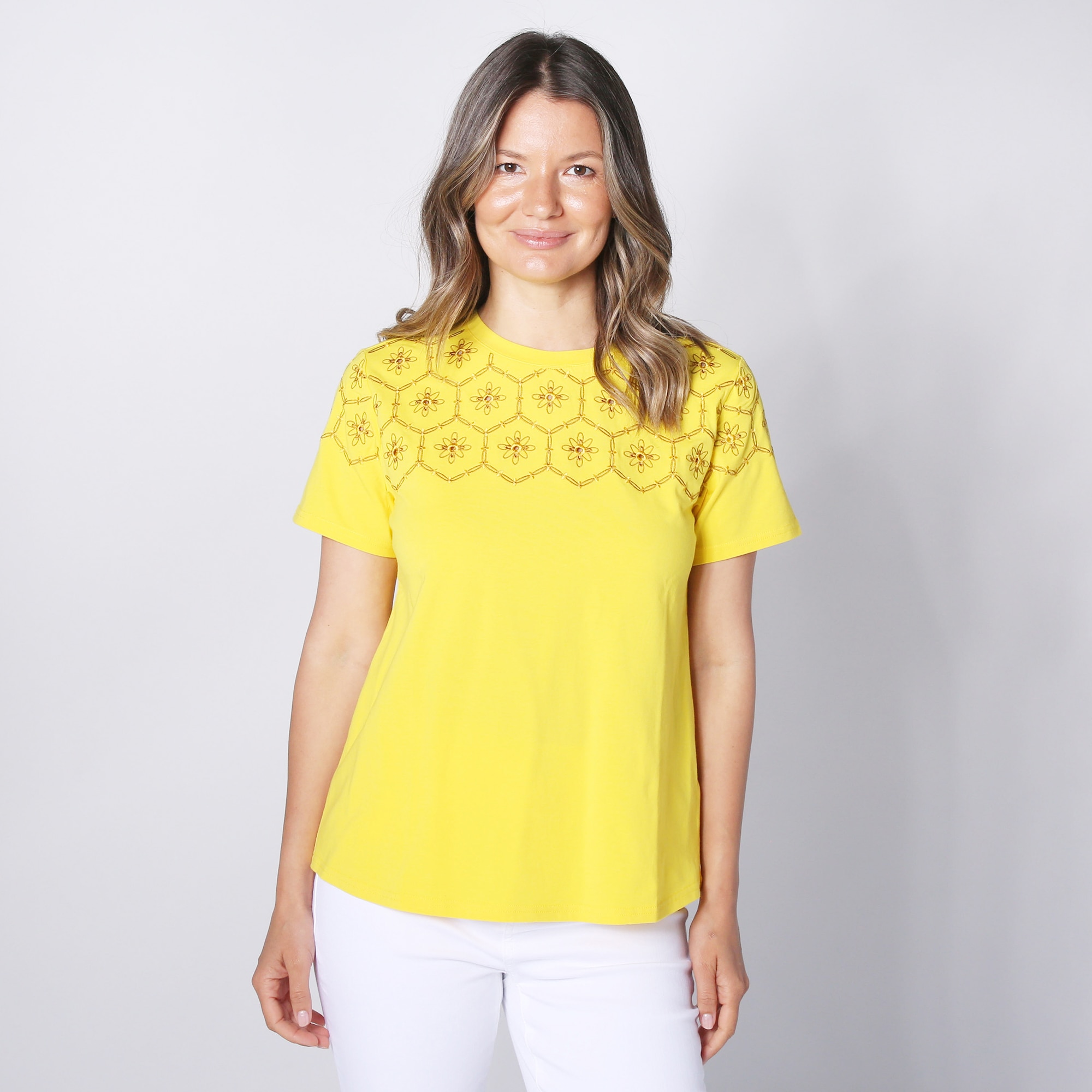 Diane Gilman Eyelet Embroidered Tee - TSC.ca