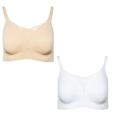 Rhonda Shear Two-Pack Gel Bra With Mesh Insert