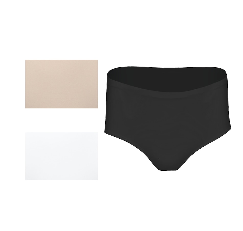 Image 248609_BLKLW.jpg, Product 248-609 / Price $19.33, Rhonda Shear Three-Pack Invisible Edge Brief from Rhonda Shear Shapewear on TSC.ca's Fashion department