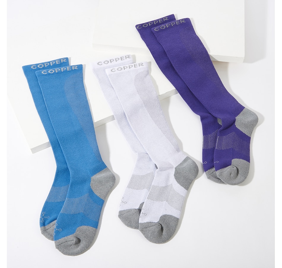 Tommie Copper S/3 Over the Calf Snuggle Socks with Compression