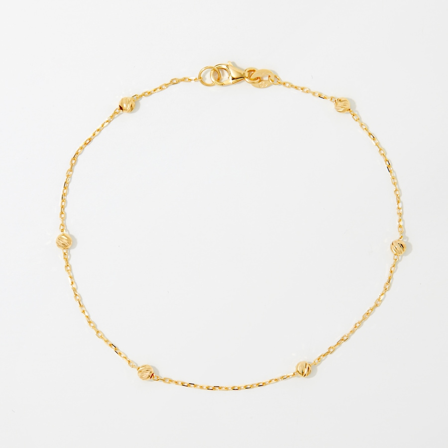 Image 249637.jpg, Product 249-637 / Price $199.88, UNOAERRE 18K Yellow Gold Diamond Cut Bead Station Bracelet from UnoAErre Jewellery on TSC.ca's Jewellery department