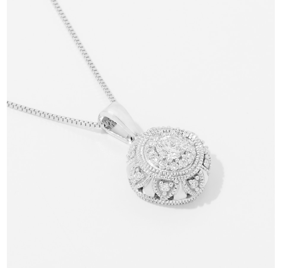 Image 249640_ALTMORE1.jpg, Product 249-640 / Price $479.99, 10K White Gold Diamond Pendant with Chain from The Vault on TSC.ca's Jewellery department