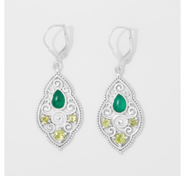 Himalayan Gems Sterling Silver Gemstone Earrings