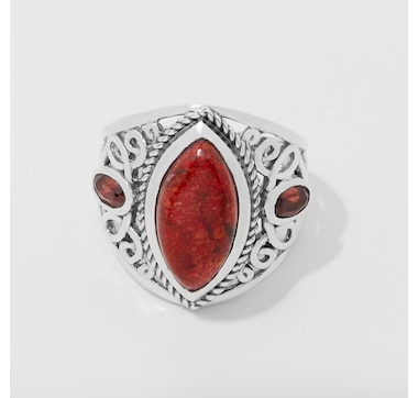 Himalayan Gems Sterling Silver Gemstone Ring