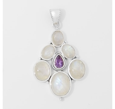 Himalayan Gems Sterling Silver Gemstone Pendant