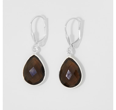 Himalayan gems Sterling Silver Gemstone Leverback Earrings