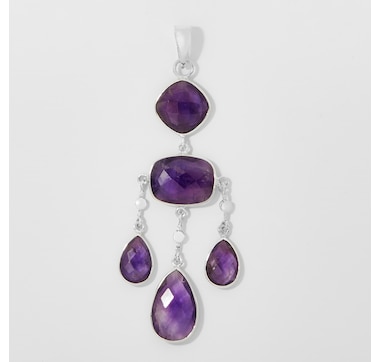 Himalayan Gems Sterling Silver Gemstone Pendant