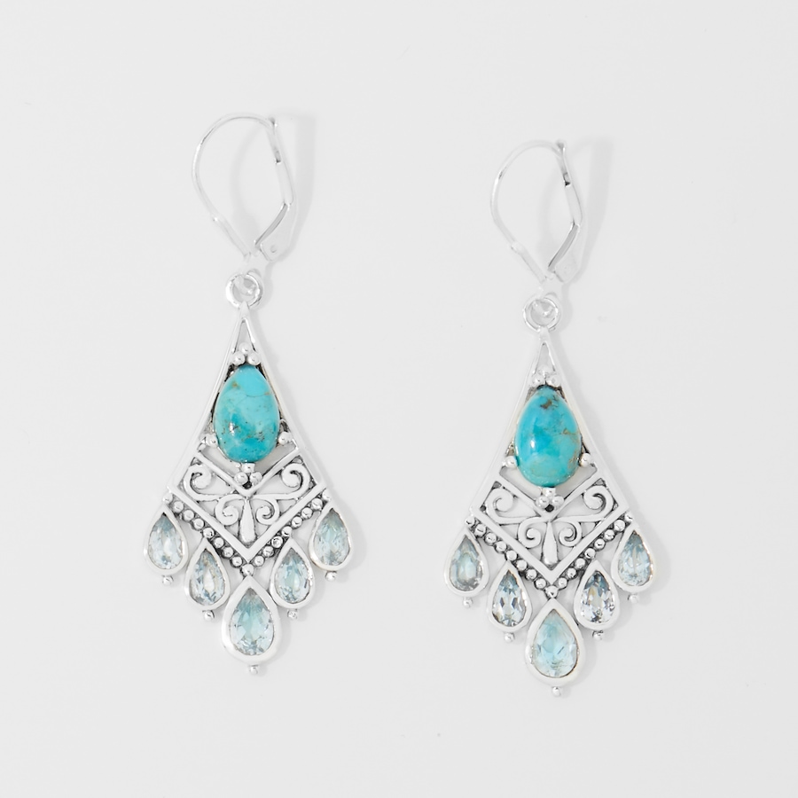 Image 249691_BMTUR.jpg, Product 249-691 / Price $179.99, Himalayan Gems Sterling Silver Gemstone Leverback Earrings from Himalayan Gems on TSC.ca's Jewellery department