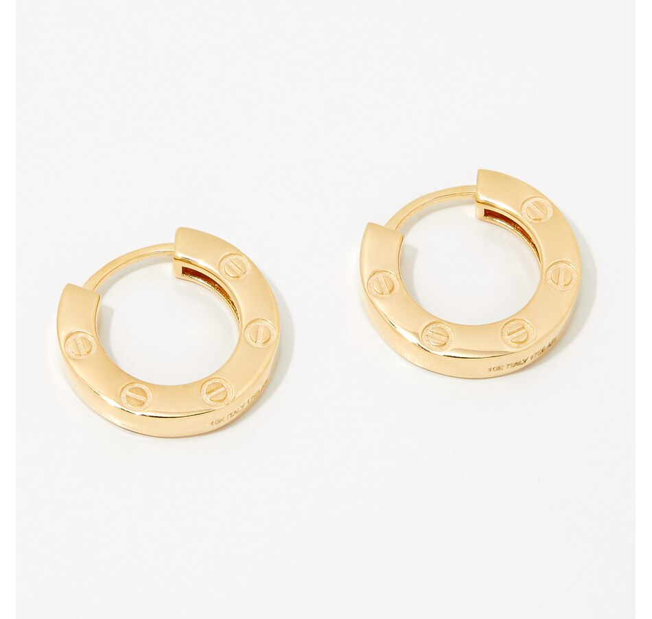 Image 249728_ALTMORE1.jpg, Product 249-728 / Price $379.99, TruGold 10K Yellow Gold Screw Hoop Earrings from TruGold on TSC.ca's Jewellery department