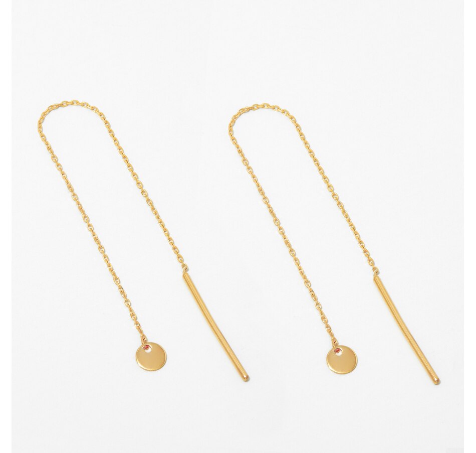 Image 249729_ALTMORE1.jpg, Product 249-729 / Price $149.99, TruGold 10K Yellow Gold Threader Earrings with Disc from TruGold on TSC.ca's Jewellery department