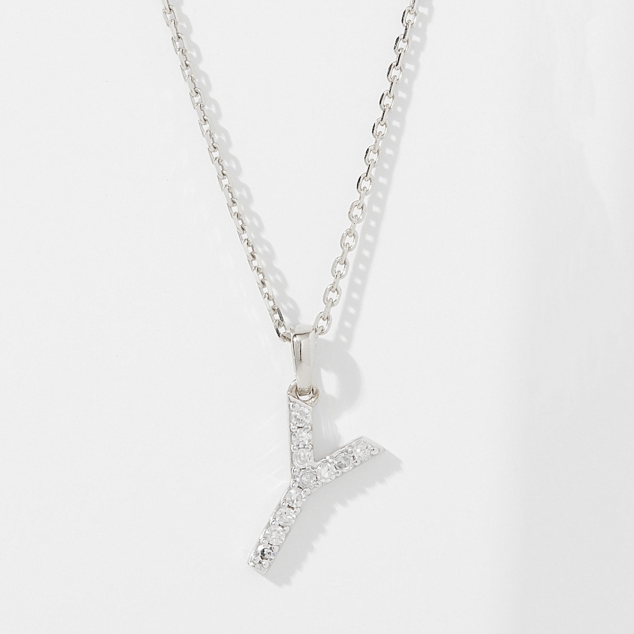 Image 249764_WGLY.jpg, Product 249-764 / Price $399.88, EVERA Diamonds 14K Gold 0.10 ctw Diamond Alphabet Pendant with Chain from Evera Diamonds on TSC.ca's Jewellery department