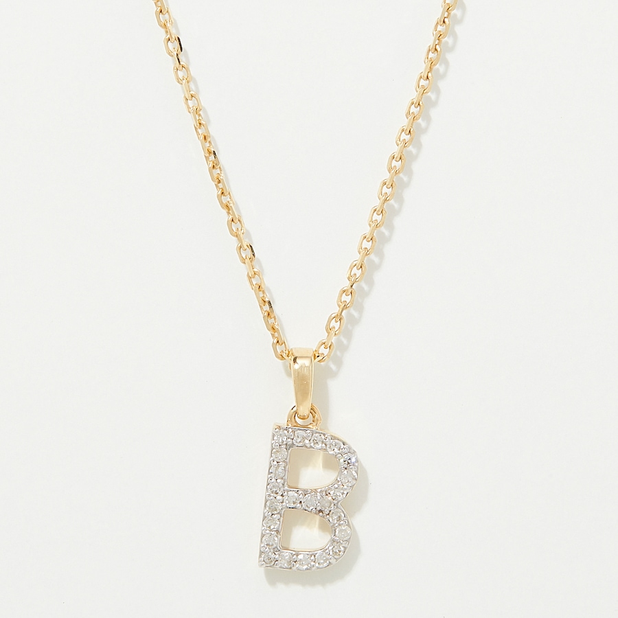 Image 249764_YGLB.jpg, Product 249-764 / Price $399.88, EVERA Diamonds 14K Gold 0.10 ctw Diamond Alphabet Pendant with Chain from Evera Diamonds on TSC.ca's Jewellery department