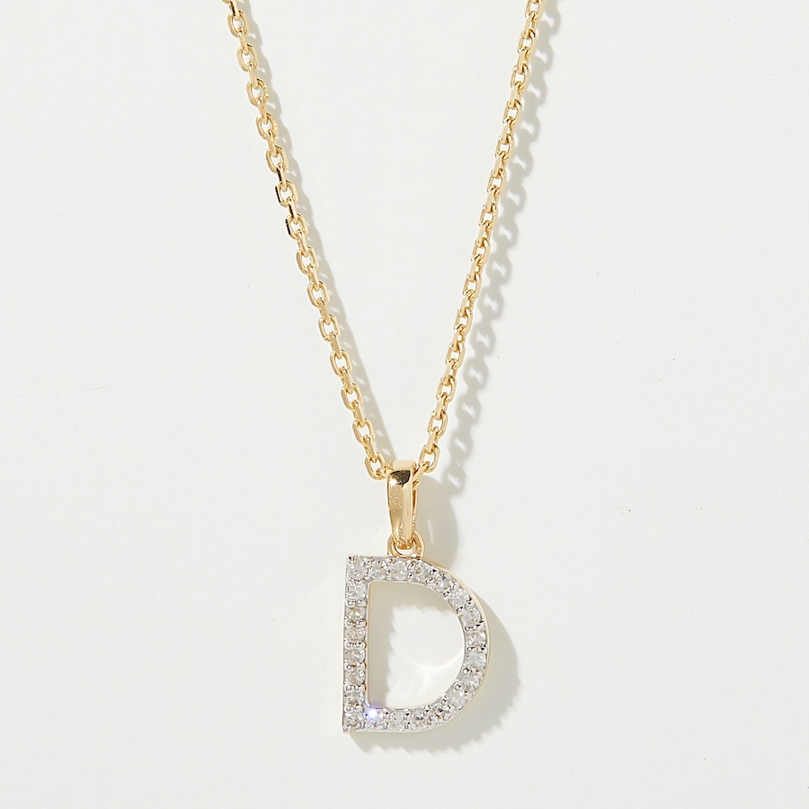 Image 249764_YGLD.jpg, Product 249-764 / Price $399.88, EVERA Diamonds 14K Gold 0.10 ctw Diamond Alphabet Pendant with Chain from Evera Diamonds on TSC.ca's Jewellery department
