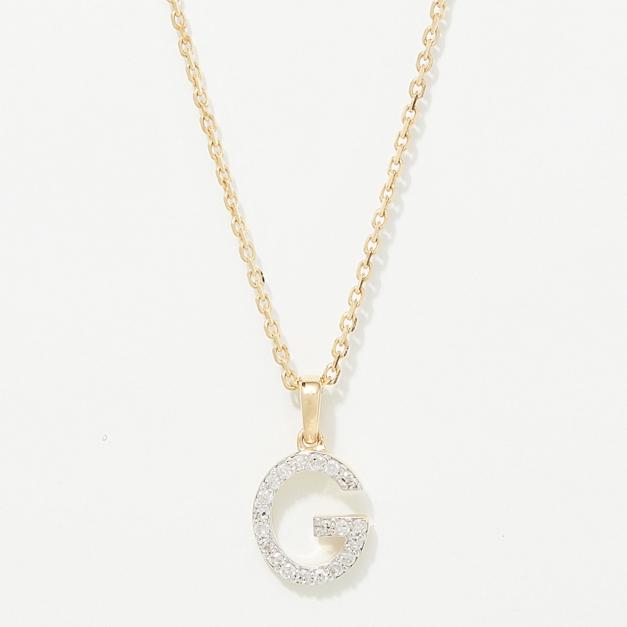 Image 249764_YGLG.jpg, Product 249-764 / Price $399.88, EVERA Diamonds 14K Gold 0.10 ctw Diamond Alphabet Pendant with Chain from Evera Diamonds on TSC.ca's Jewellery department