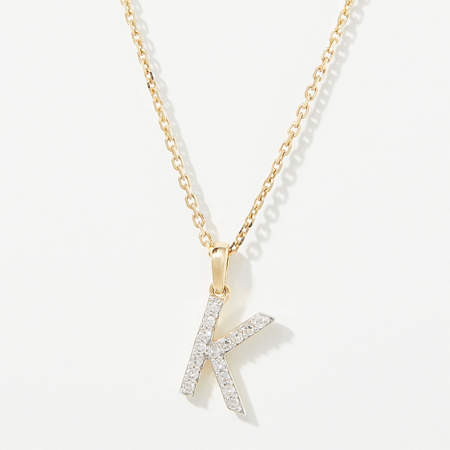 Image 249764_YGLK.jpg, Product 249-764 / Price $399.88, EVERA Diamonds 14K Gold 0.10 ctw Diamond Alphabet Pendant with Chain from Evera Diamonds on TSC.ca's Jewellery department