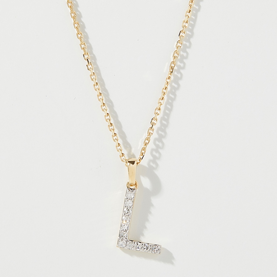 Image 249764_YGLL.jpg, Product 249-764 / Price $399.88, EVERA Diamonds 14K Gold 0.10 ctw Diamond Alphabet Pendant with Chain from Evera Diamonds on TSC.ca's Jewellery department