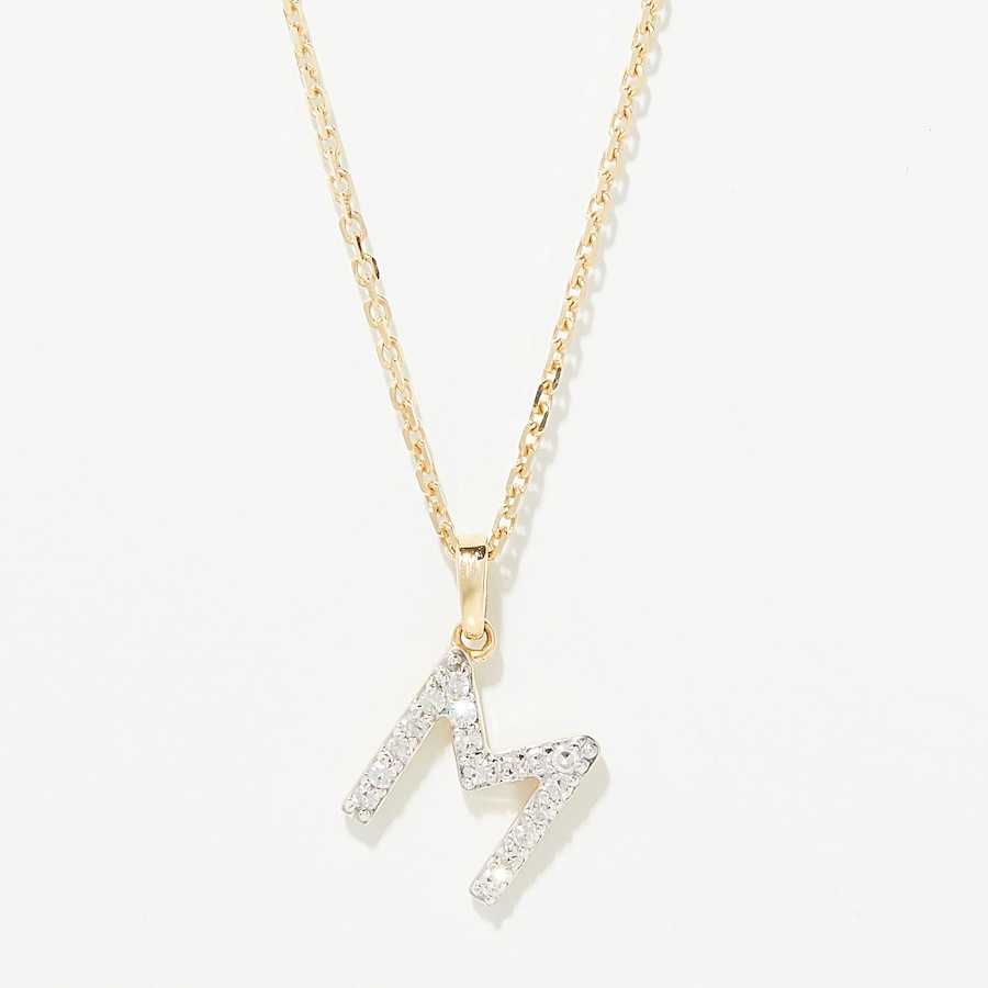 Image 249764_YGLM.jpg, Product 249-764 / Price $399.88, EVERA Diamonds 14K Gold 0.10 ctw Diamond Alphabet Pendant with Chain from Evera Diamonds on TSC.ca's Jewellery department