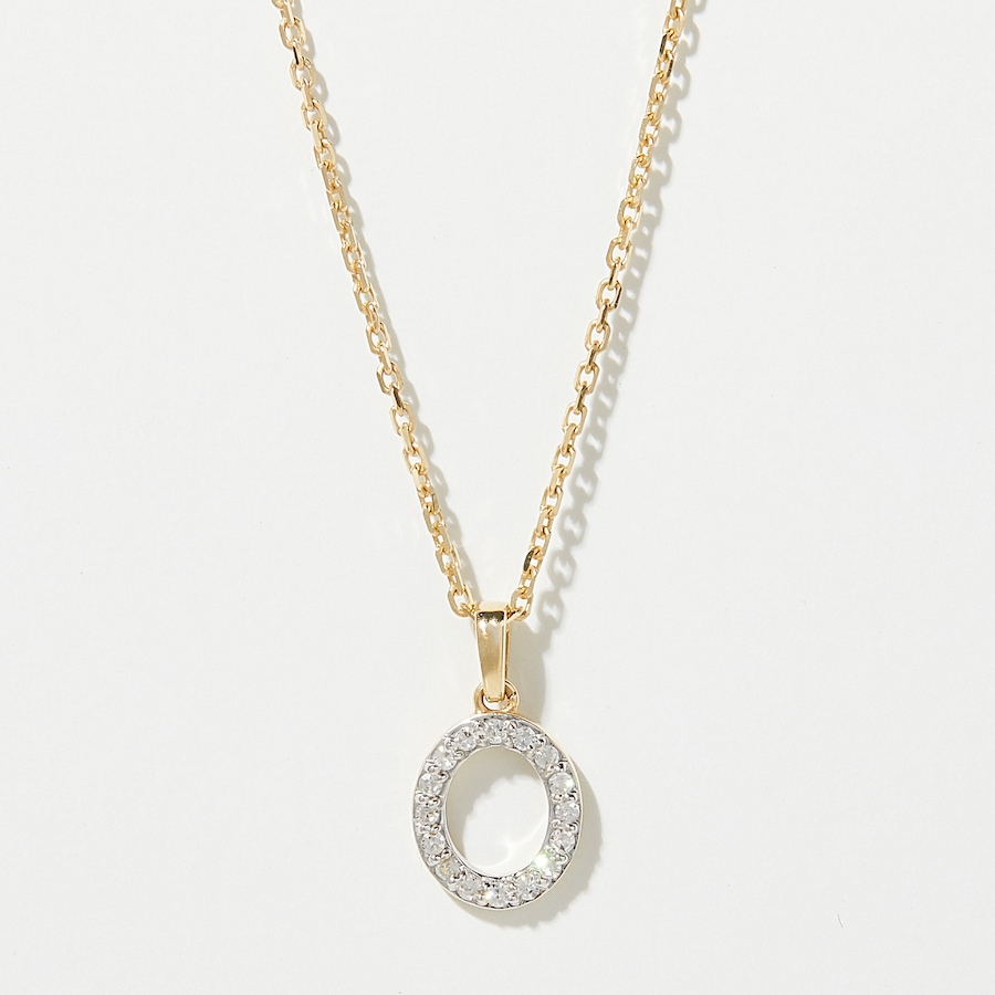 Image 249764_YGLO.jpg, Product 249-764 / Price $399.88, EVERA Diamonds 14K Gold 0.10 ctw Diamond Alphabet Pendant with Chain from Evera Diamonds on TSC.ca's Jewellery department