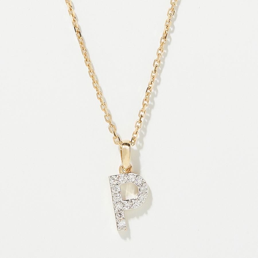 Image 249764_YGLP.jpg, Product 249-764 / Price $399.88, EVERA Diamonds 14K Gold 0.10 ctw Diamond Alphabet Pendant with Chain from Evera Diamonds on TSC.ca's Jewellery department