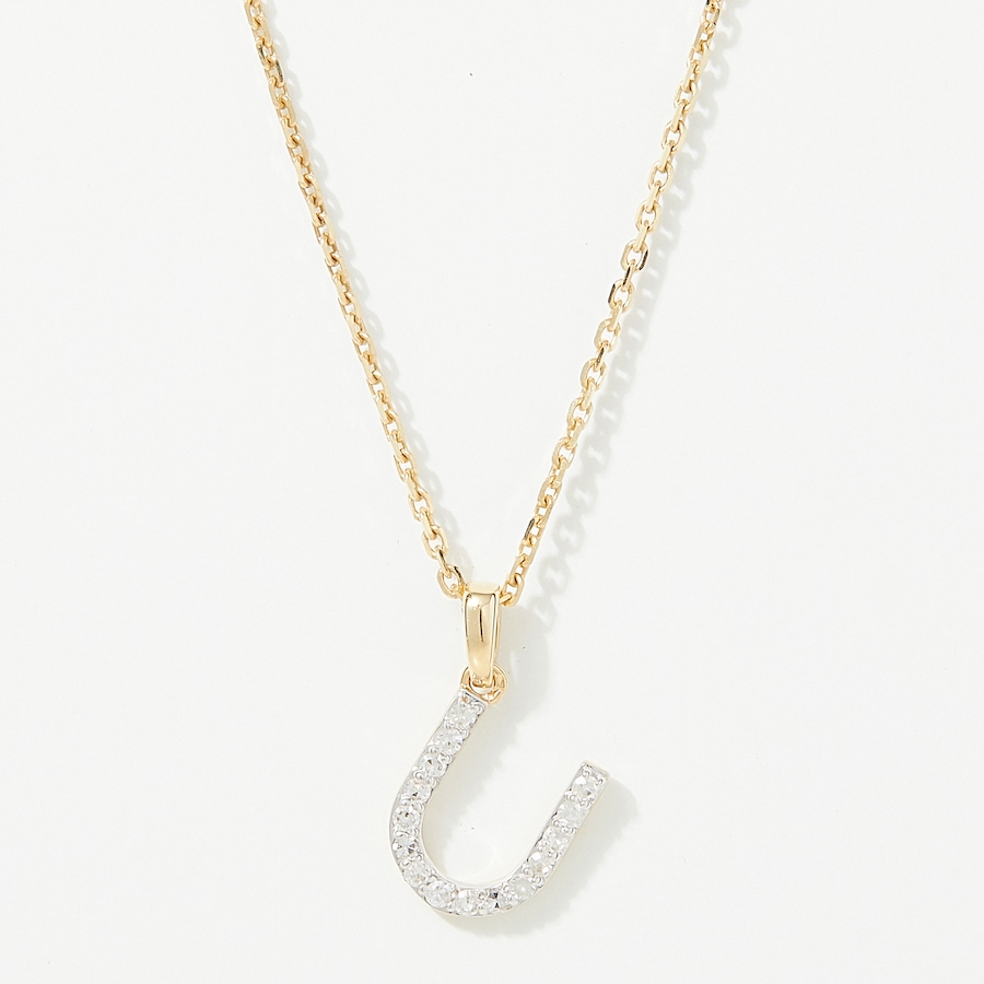 Image 249764_YGLU.jpg, Product 249-764 / Price $399.88, EVERA Diamonds 14K Gold 0.10 ctw Diamond Alphabet Pendant with Chain from Evera Diamonds on TSC.ca's Jewellery department