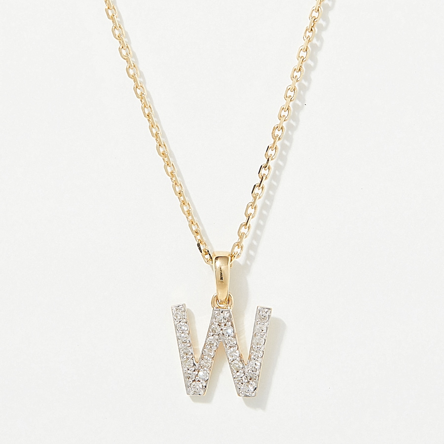 Image 249764_YGLW.jpg, Product 249-764 / Price $399.88, EVERA Diamonds 14K Gold 0.10 ctw Diamond Alphabet Pendant with Chain from Evera Diamonds on TSC.ca's Jewellery department