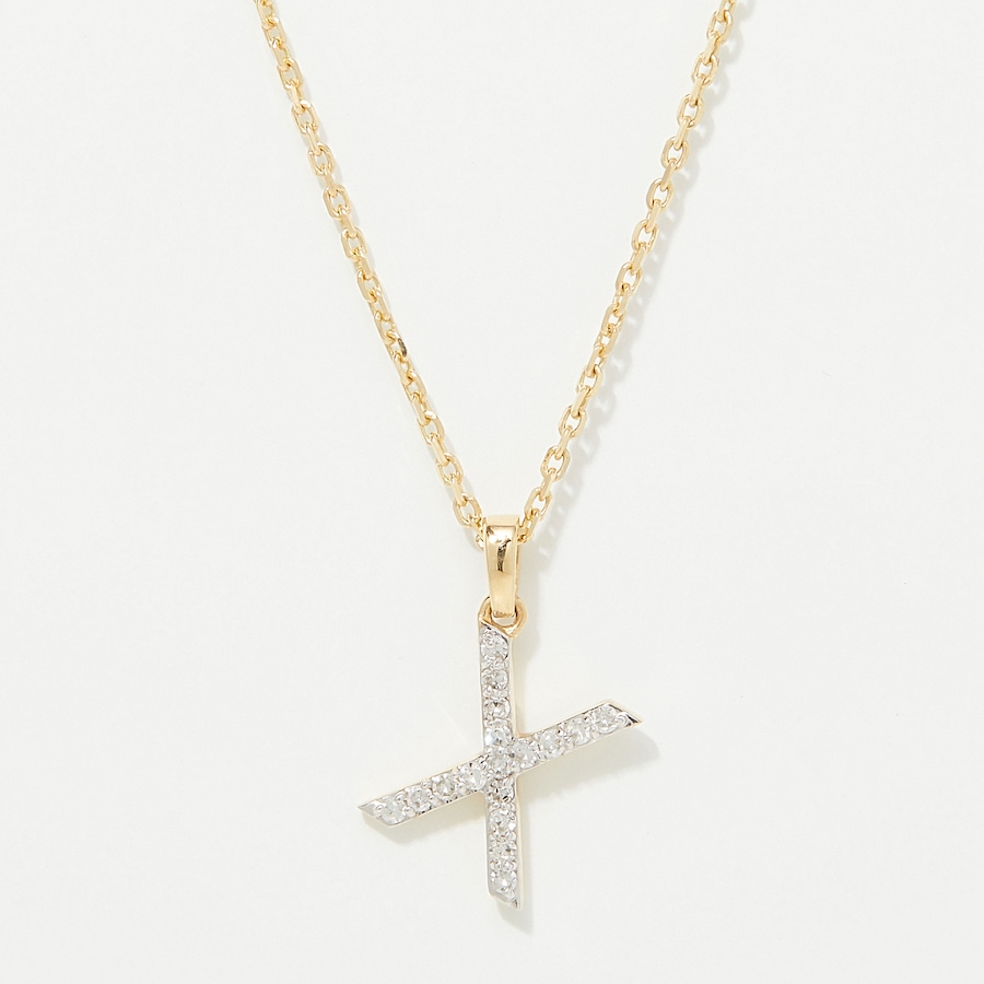 Image 249764_YGLX.jpg, Product 249-764 / Price $399.88, EVERA Diamonds 14K Gold 0.10 ctw Diamond Alphabet Pendant with Chain from Evera Diamonds on TSC.ca's Jewellery department
