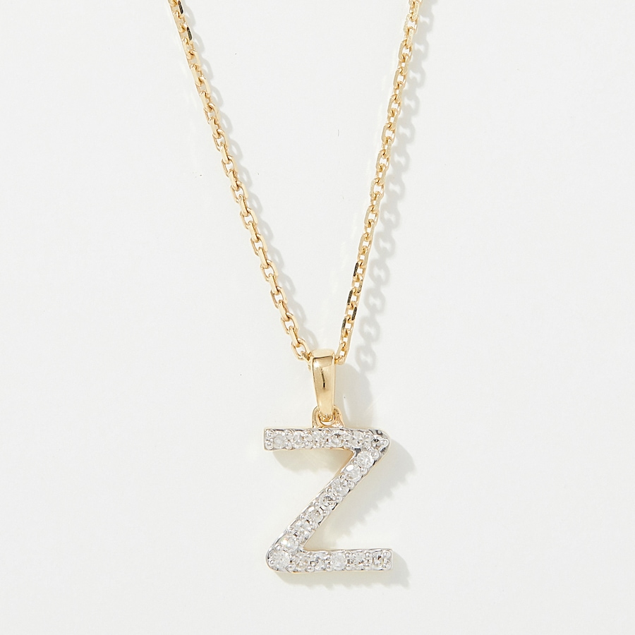 Image 249764_YGLZ.jpg, Product 249-764 / Price $399.88, EVERA Diamonds 14K Gold 0.10 ctw Diamond Alphabet Pendant with Chain from Evera Diamonds on TSC.ca's Jewellery department