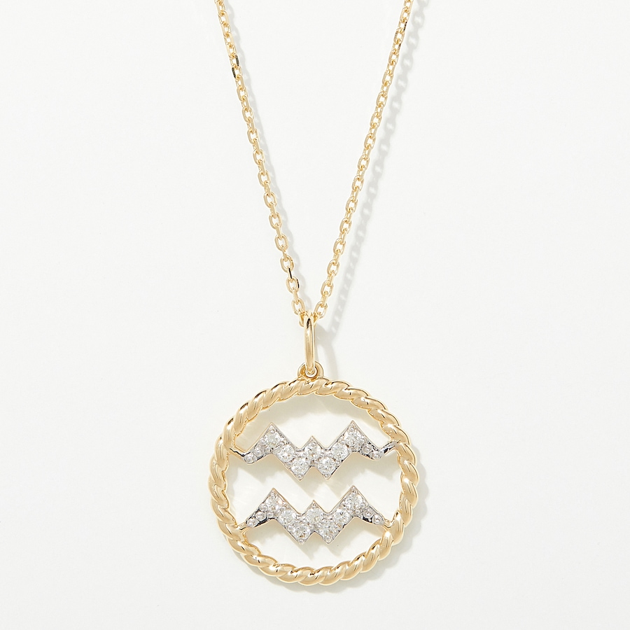 Image 249772_YGAQA.jpg, Product 249-772 / Price $699.88, EVERA Diamonds 14K Gold 0.20 ctw Diamond Zodiac Pendant with Chain from Evera Diamonds on TSC.ca's Jewellery department