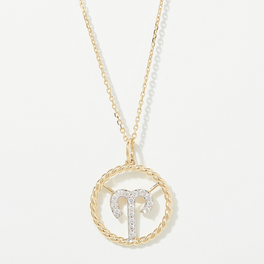 Image 249772_YGARI.jpg, Product 249-772 / Price $699.88, EVERA Diamonds 14K Gold 0.20 ctw Diamond Zodiac Pendant with Chain from Evera Diamonds on TSC.ca's Jewellery department