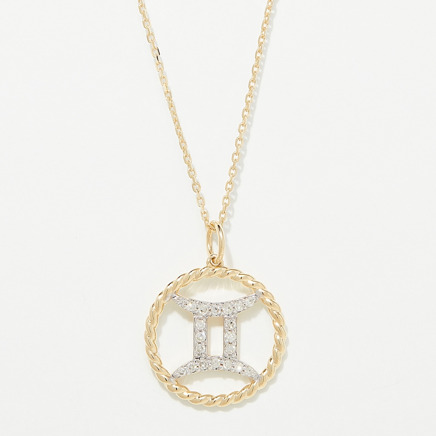 Image 249772_YGGEM.jpg, Product 249-772 / Price $699.88, EVERA Diamonds 14K Gold 0.20 ctw Diamond Zodiac Pendant with Chain from Evera Diamonds on TSC.ca's Jewellery department