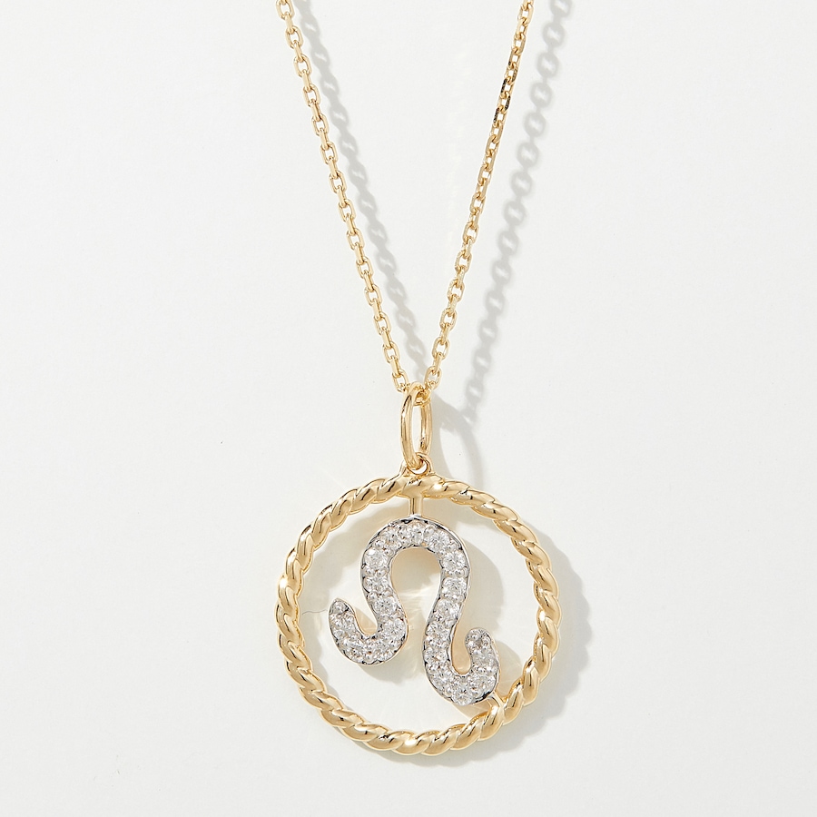 Image 249772_YGLEO.jpg, Product 249-772 / Price $699.88, EVERA Diamonds 14K Gold 0.20 ctw Diamond Zodiac Pendant with Chain from Evera Diamonds on TSC.ca's Jewellery department