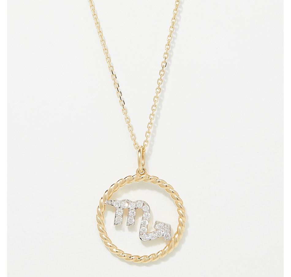 Image 249772_YGSCO.jpg, Product 249-772 / Price $799.99, EVERA Diamonds 14K Gold 0.20 ctw Diamond Zodiac Pendant with Chain from Evera Diamonds on TSC.ca's Jewellery department