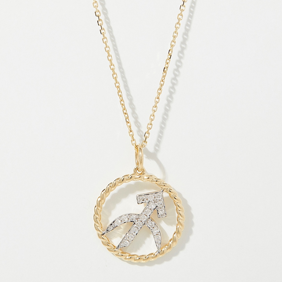 Image 249772_YGSGI.jpg, Product 249-772 / Price $699.88, EVERA Diamonds 14K Gold 0.20 ctw Diamond Zodiac Pendant with Chain from Evera Diamonds on TSC.ca's Jewellery department