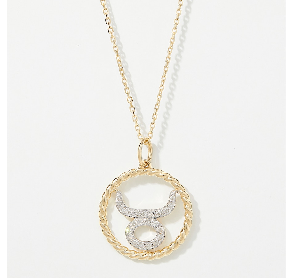 Image 249772_YGTAU.jpg, Product 249-772 / Price $799.99, EVERA Diamonds 14K Gold 0.20 ctw Diamond Zodiac Pendant with Chain from Evera Diamonds on TSC.ca's Jewellery department