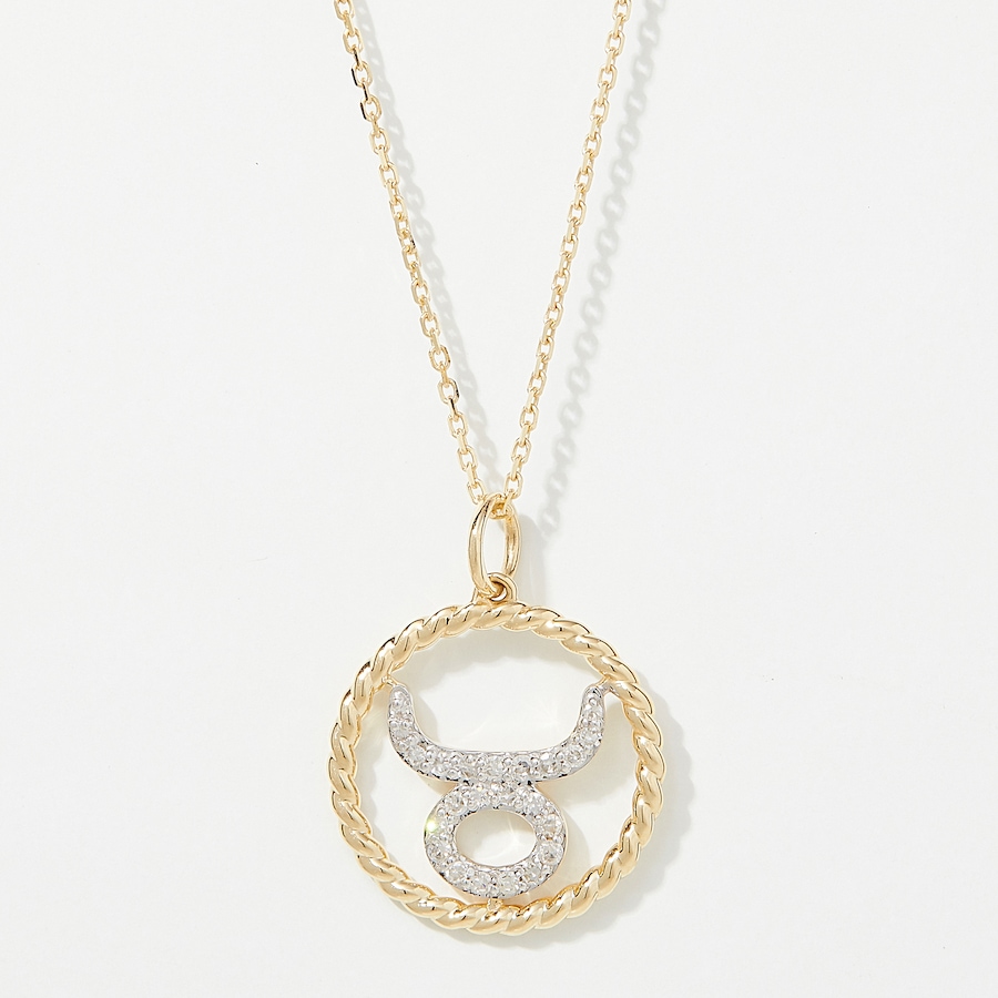Image 249772_YGTAU.jpg, Product 249-772 / Price $699.88, EVERA Diamonds 14K Gold 0.20 ctw Diamond Zodiac Pendant with Chain from Evera Diamonds on TSC.ca's Jewellery department