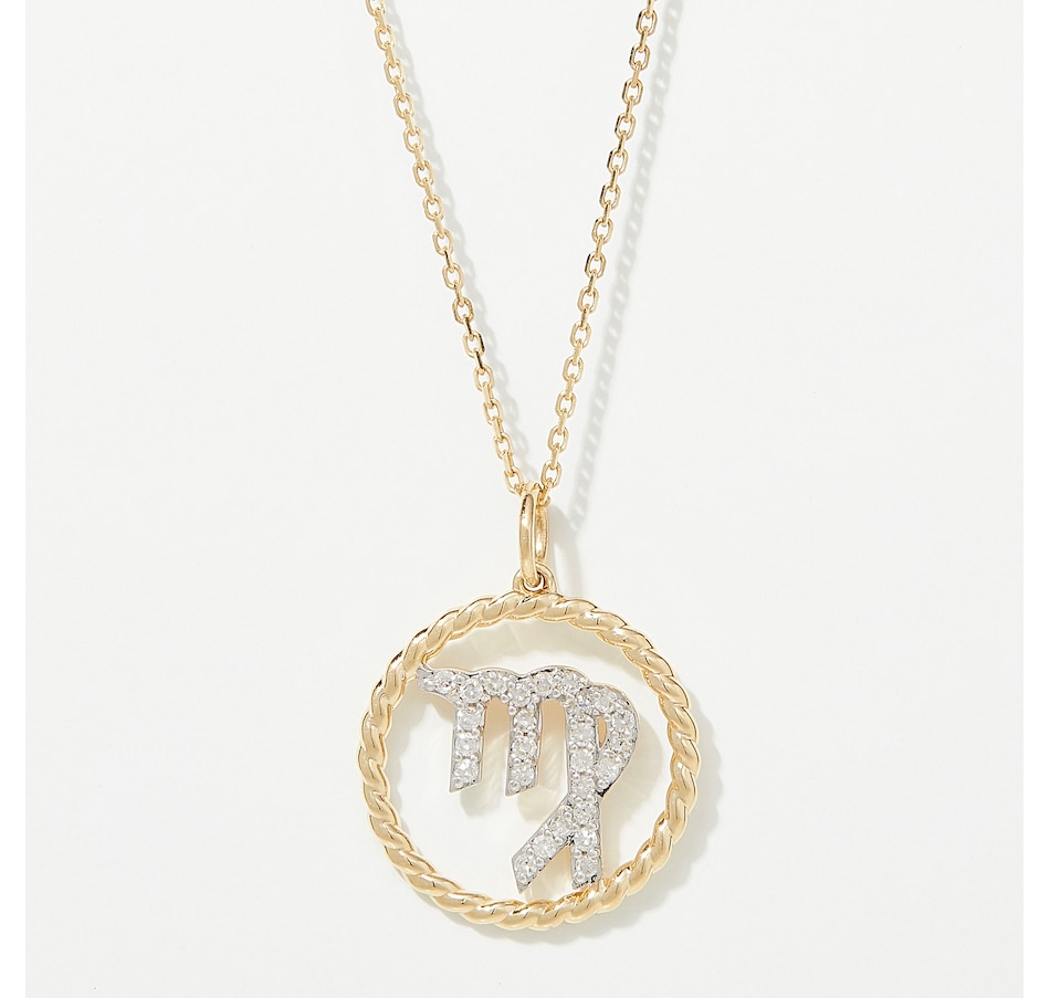 Image 249772_YGVIR.jpg, Product 249-772 / Price $799.99, EVERA Diamonds 14K Gold 0.20 ctw Diamond Zodiac Pendant with Chain from Evera Diamonds on TSC.ca's Jewellery department