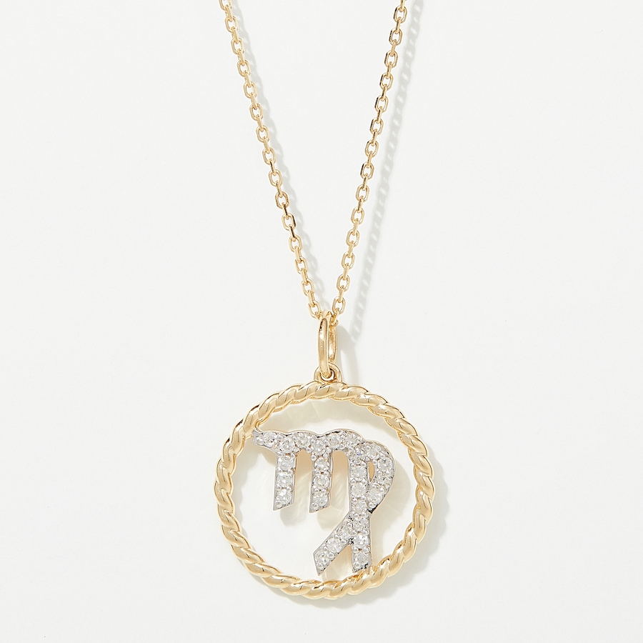 Image 249772_YGVIR.jpg, Product 249-772 / Price $699.88, EVERA Diamonds 14K Gold 0.20 ctw Diamond Zodiac Pendant with Chain from Evera Diamonds on TSC.ca's Jewellery department