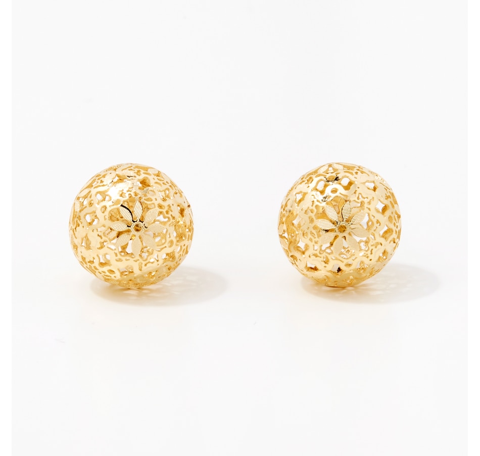 Image 249846.jpg, Product 249-846 / Price $299.99, Stefano Oro 14K Yellow Gold Ricami Sphere Earrings from Stefano Oro on TSC.ca's Jewellery department