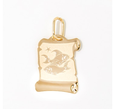 Stefano Oro 14K Yellow Gold Pergamena Zodiac Pendant
