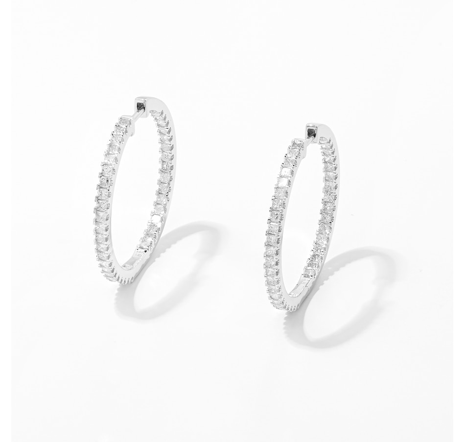 Image 249897.jpg, Product 249-897 / Price $1,399.33, 14K White Gold Diamond Hoop Earrings from The Vault on TSC.ca's Jewellery department