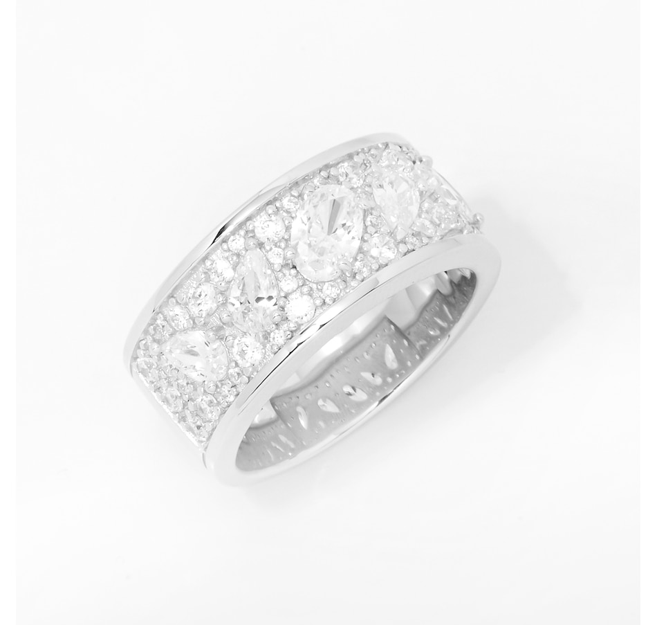 Image 249907.jpg, Product 249-907 / Price $129.99, Diamonelle Sterling Silver Rhodium Plate Multi Shape Diamonelle Band from Diamonelle on TSC.ca's Jewellery department