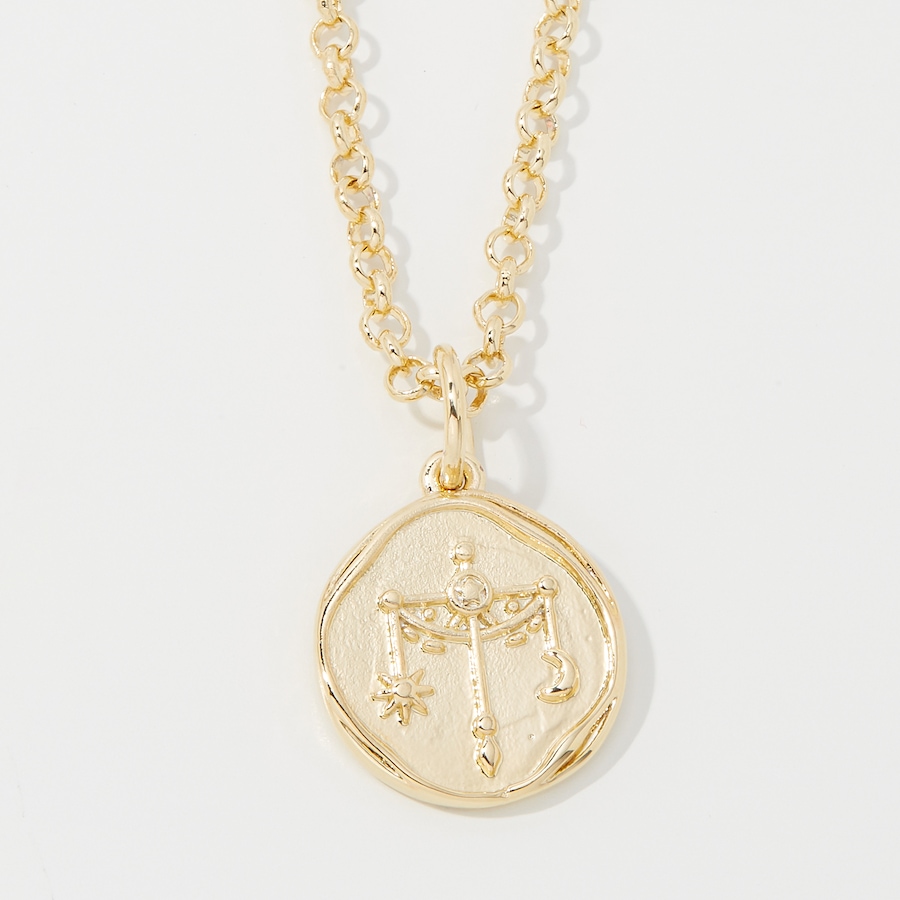 Image 249936_LIB.jpg, Product 249-936 / Price $89.99, Bronzoro 18K Yellow Gold Plate Zodiac Pendant On Baby Rolo Chain from Bronzoro on TSC.ca's Jewellery department
