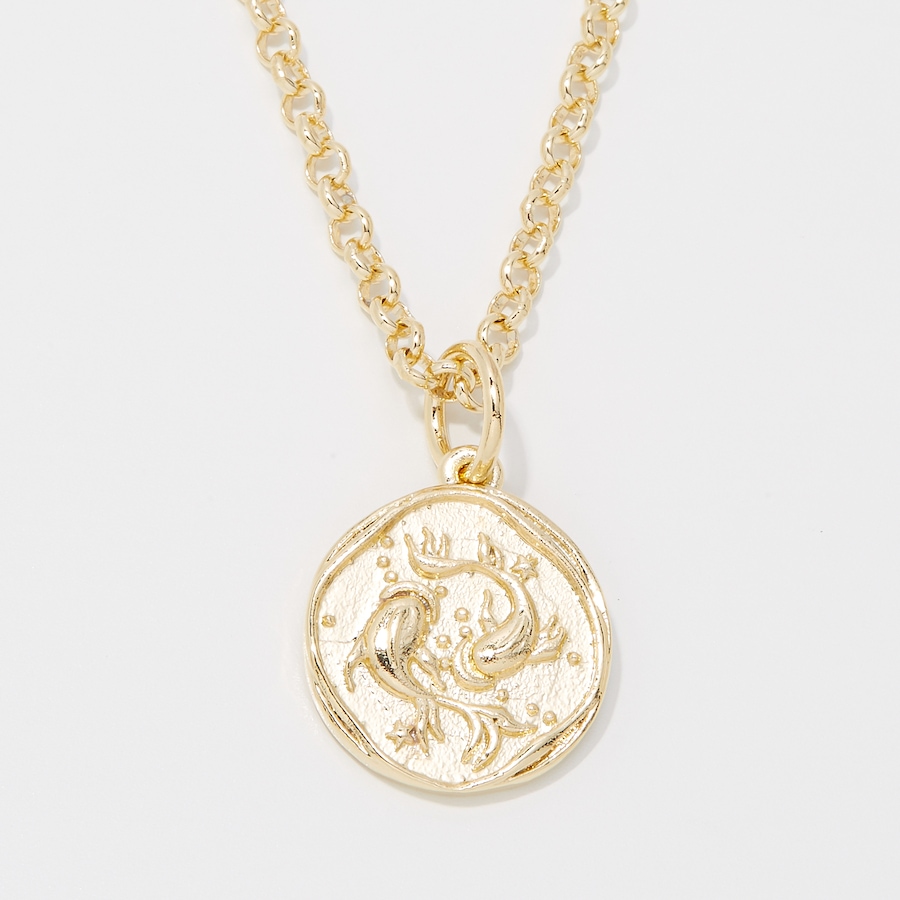 Image 249936_PIS.jpg, Product 249-936 / Price $89.99, Bronzoro 18K Yellow Gold Plate Zodiac Pendant On Baby Rolo Chain from Bronzoro on TSC.ca's Jewellery department