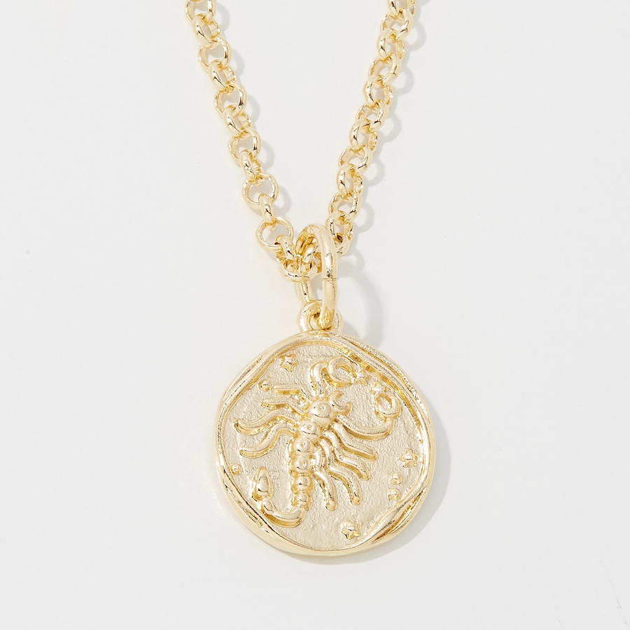 Image 249936_SCO.jpg, Product 249-936 / Price $89.99, Bronzoro 18K Yellow Gold Plate Zodiac Pendant On Baby Rolo Chain from Bronzoro on TSC.ca's Jewellery department