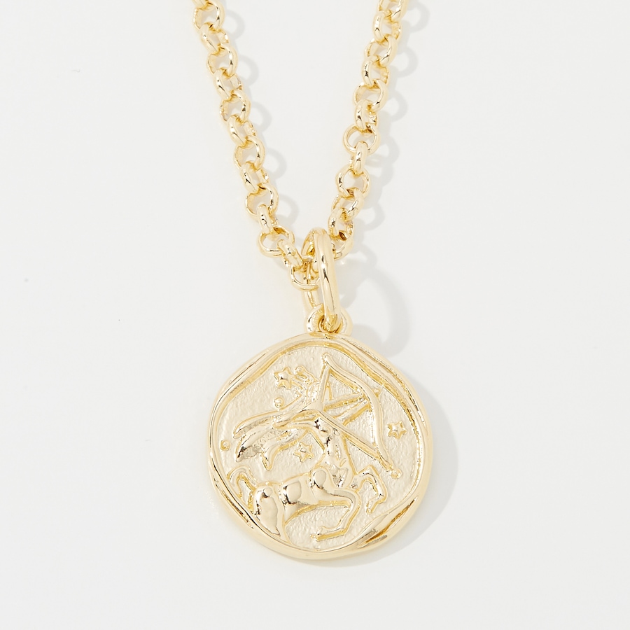 Image 249936_SGI.jpg, Product 249-936 / Price $89.99, Bronzoro 18K Yellow Gold Plate Zodiac Pendant On Baby Rolo Chain from Bronzoro on TSC.ca's Jewellery department