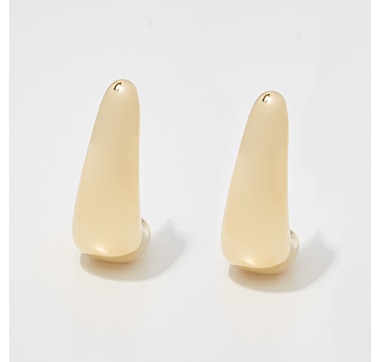 Bronzoro 18K Yellow Gold Plate Tear Drop Electroform Stud Earrings